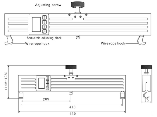 μετρητής HRD-DGZY έντασης σχοινιών ανελκυστήρων διαμέτρων σχοινιών 616mm διάφορος