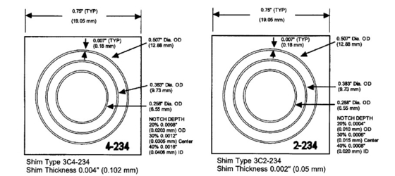 Asme Quantitative Quality Indicator Magnetic Flux Qqi Test Shim 3c2-234
